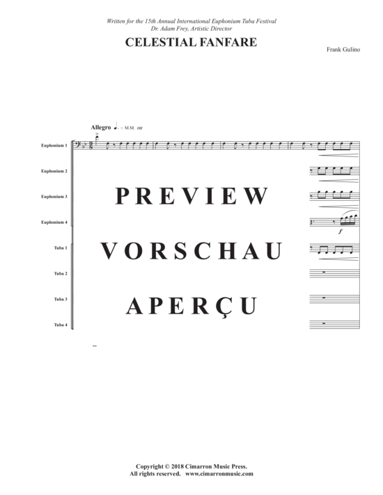 Product gallery: Page 3 of 21 Celestial Fanfare , , (Tuba Ensemble EEEETTTT)