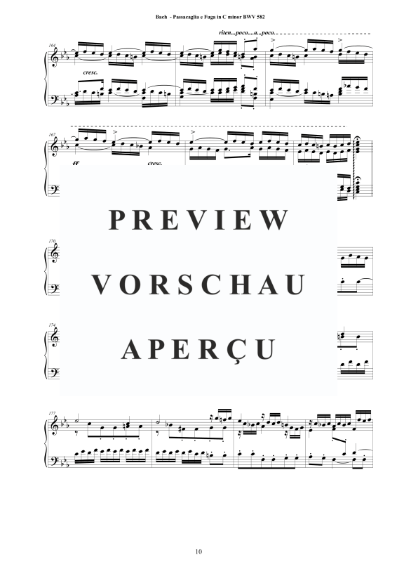 Produktgalerie: Seite 11 von 11 Passacaglia e Fuge in C-Moll BWV 582, , Cembalo/Klavier Solo
