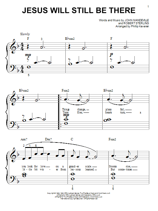 Product picture to: Jesus Will Still Be There (arr. Phillip Keveren)