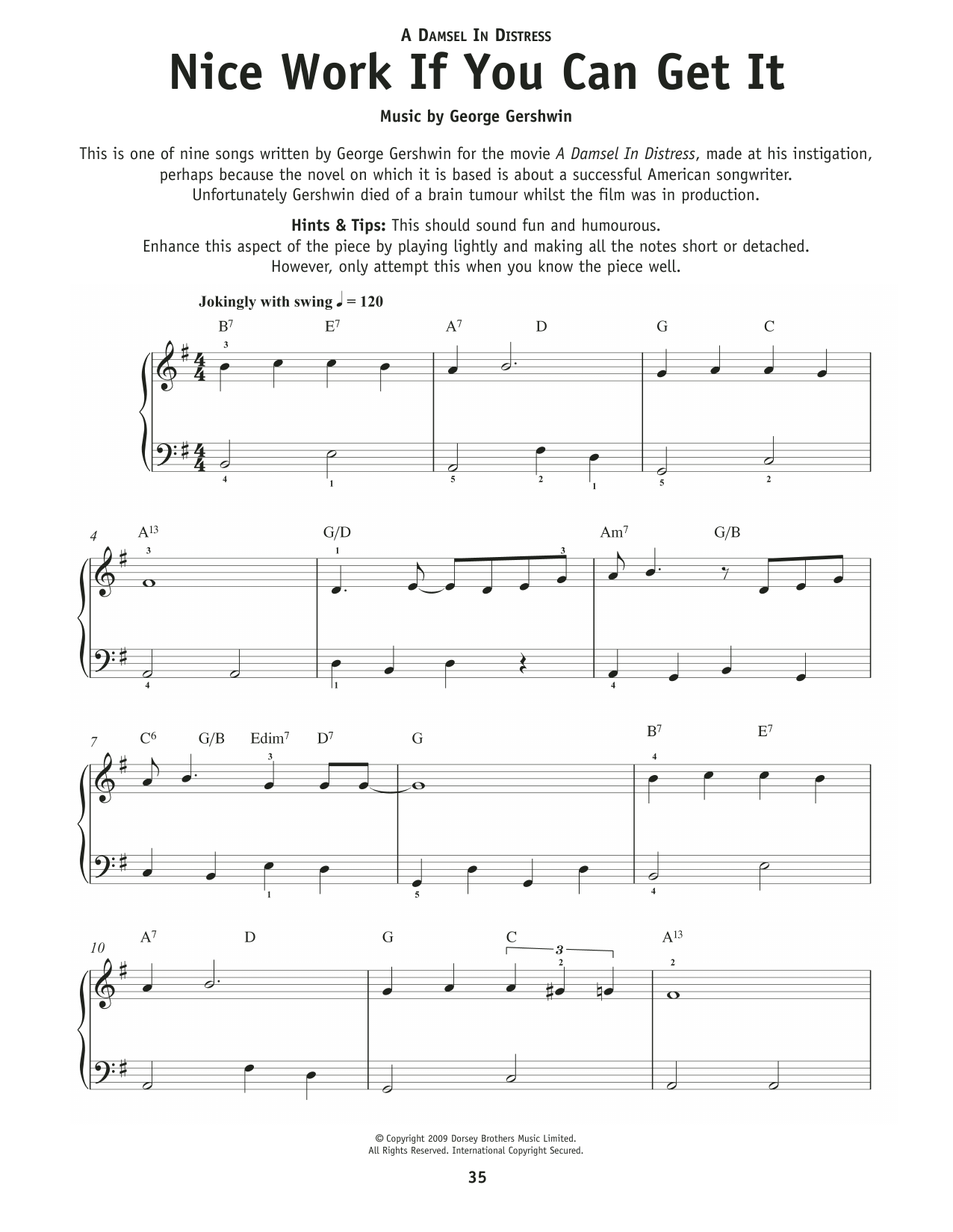 Produktgalerie: Seite 1 von 1 Nice Work If You Can Get It, George Gershwin, Klavier