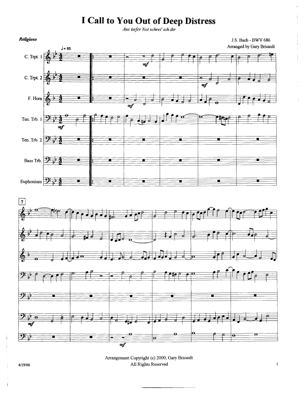 Product picture to: I Call to You Out of Deep Distress, BWV 686Johann Sebastian Bach