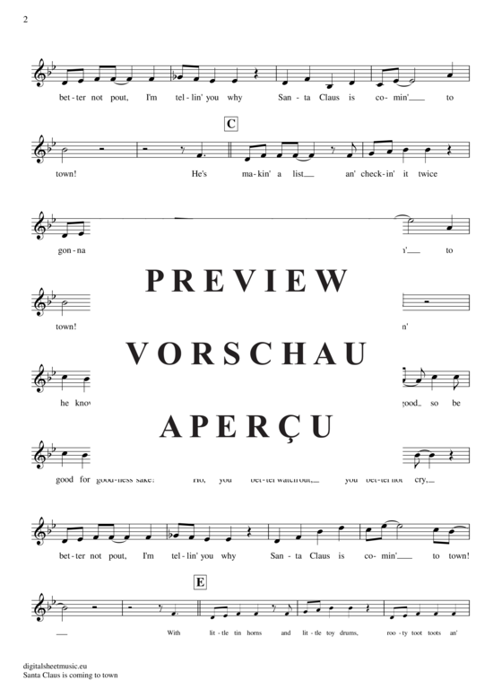 Produktgalerie: Seite 3 von 4 Santa Claus is coming to town , Como, Perry, (Oboe / Fagott)