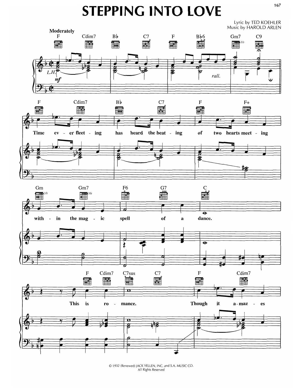 Produktgalerie: Seite 1 von 1 Stepping Into Love, Harold Arlen, Gesang, Gitarre, Klavier