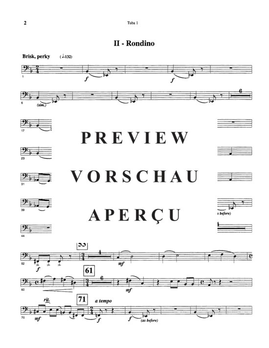 Product gallery: Page 21 of 21 Prelude and Rondino , , (Tuba Quartett EETT)