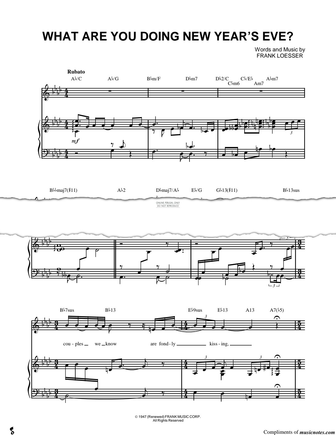 gallery: What Are You Doing New Year's Eve, Frank Loesser