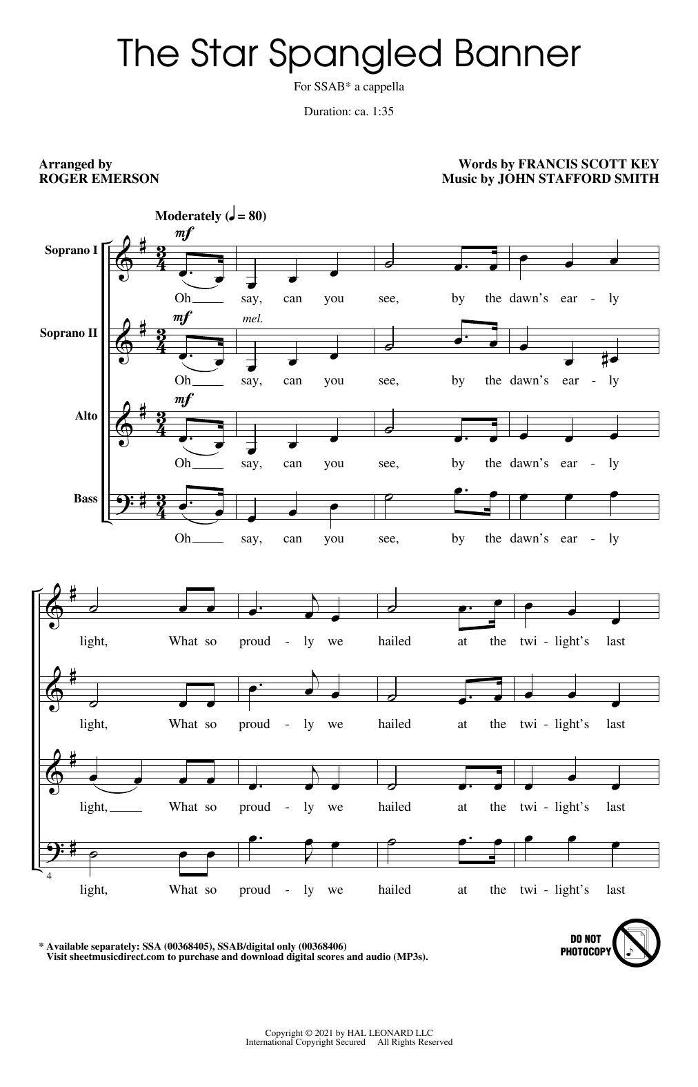Product picture to: Star Spangled Banner (arr. Roger Emerson)