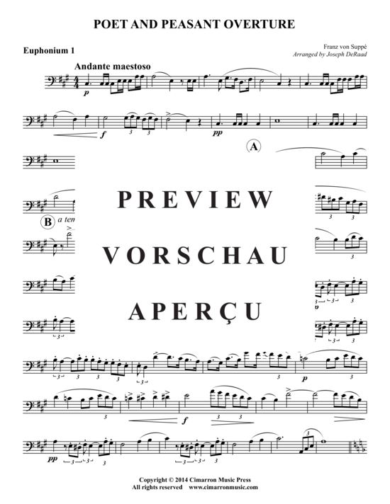 Product gallery: Page 8 of 21 Poet and Peasant Overture , , (2x Baritone, 2x Tuba)