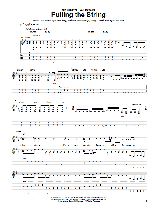 Produktgalerie: Seite 1 von 1 Pulling The String, Mudvayne, Gitarre