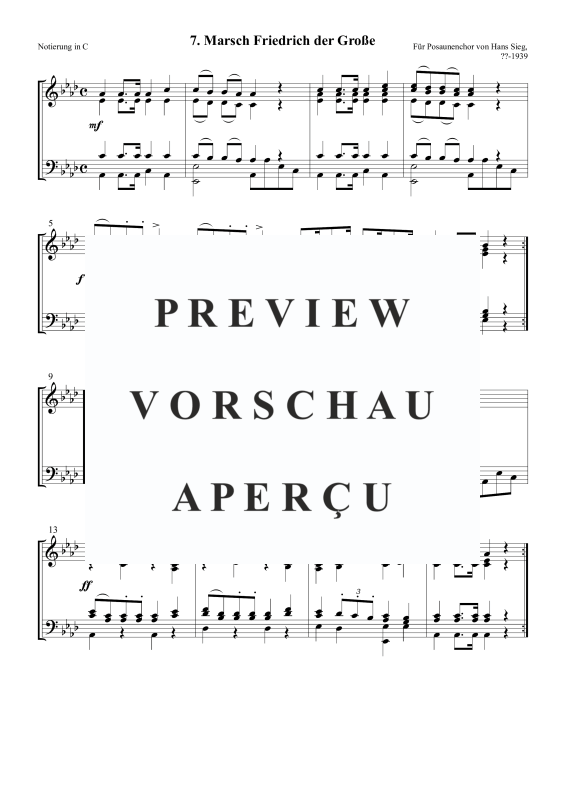 Product gallery: Page 2 of 3 Marsch Friedrich der Große, , Trombone Choir