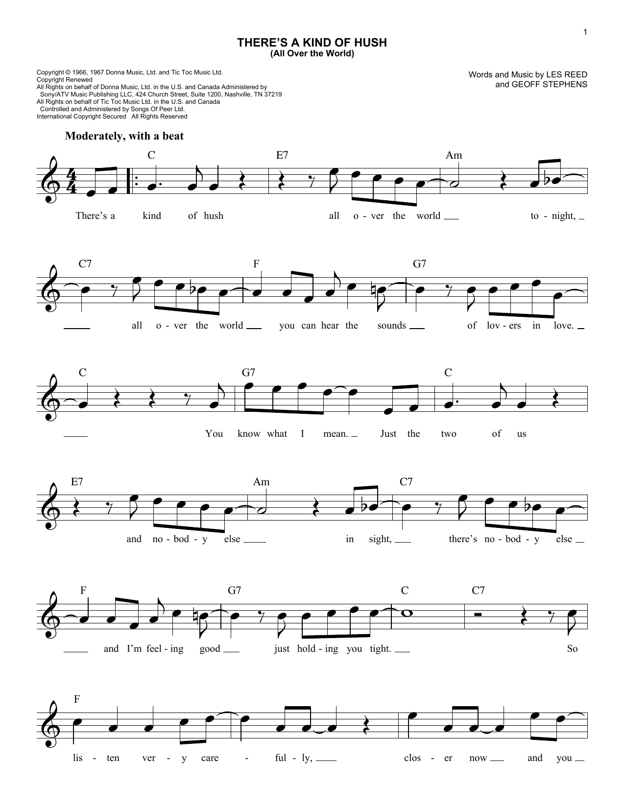 Produktgalerie: Seite 1 von 1 There's A Kind Of Hush (All Over The World), Herman's Hermits