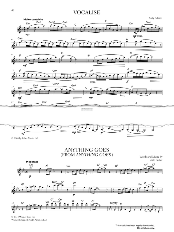 Product gallery: Page 1 of 1 Vocalise, Sally Adams