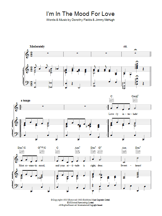 Product gallery: Page 1 of 1 I'm In The Mood For Love, Frances Langford