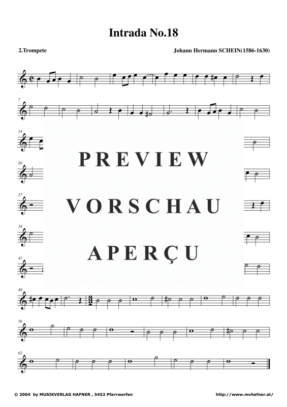 Produktgalerie: Seite 5 von 8 Intrade No.18, , (Blechbläse Quintett)