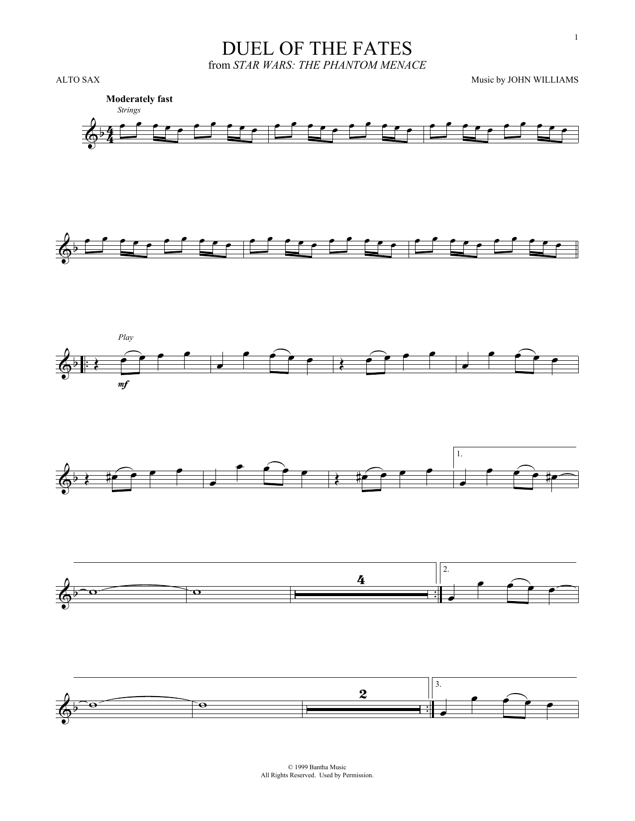 Product gallery: Page 1 of 1 Duel Of The Fates (from Star Wars: The Phantom Menace), John Williams