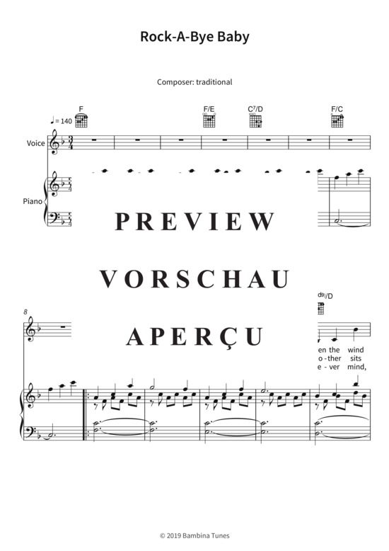 Produktgalerie: Seite 4 von 5 Rock-A-Bye Baby, , (Gesang + Klavier, Gitarre)