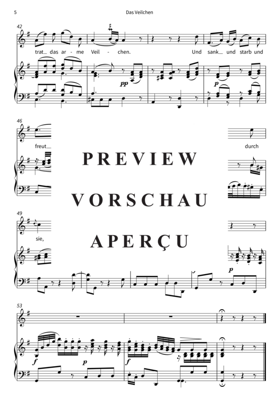 Product gallery: Page 8 of 8 Das Veilchen , , Piano Solo