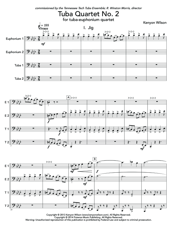 Product gallery: Page 1 of 11 Tuba Quartet No. 2, , (Tuba Quartett EETT)