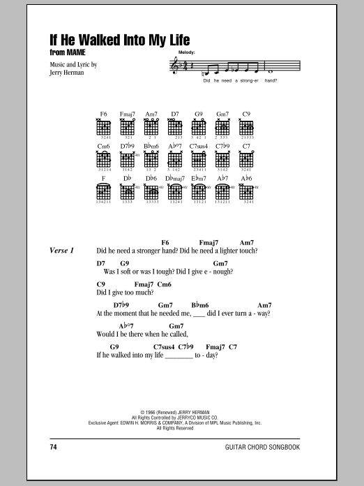 Product gallery: Page 1 of 1 If He Walked Into My Life, Jerry Herman
