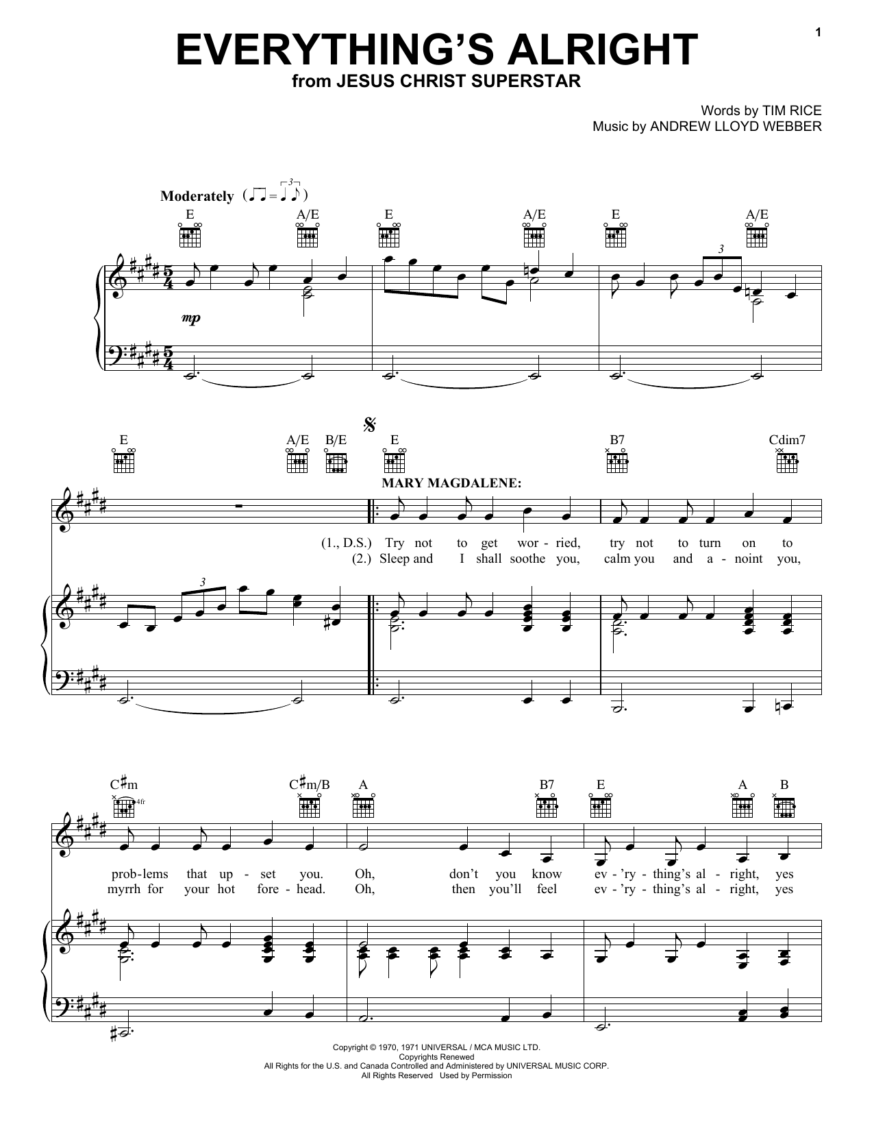 Produktbild zu: Everything's Alright (from Jesus Christ Superstar)