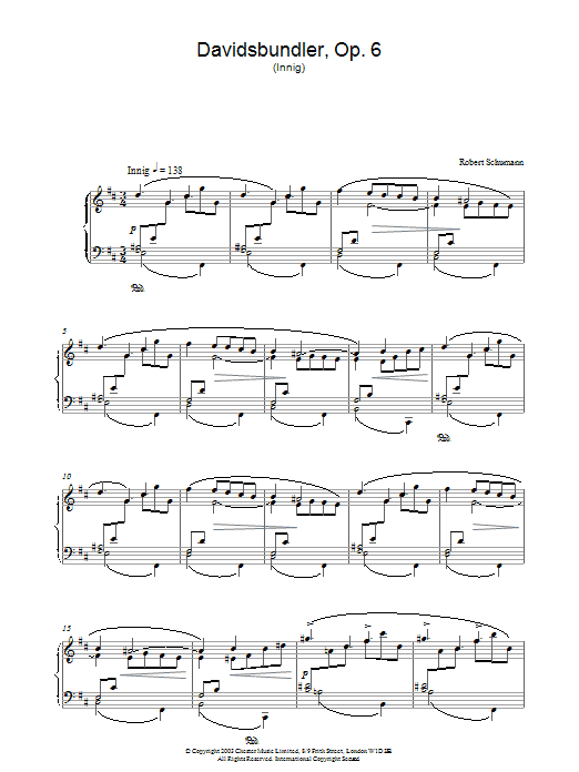 Product gallery: Page 1 of 1 Davidsbundler, Op. 6 (Innig), Robert Schumann