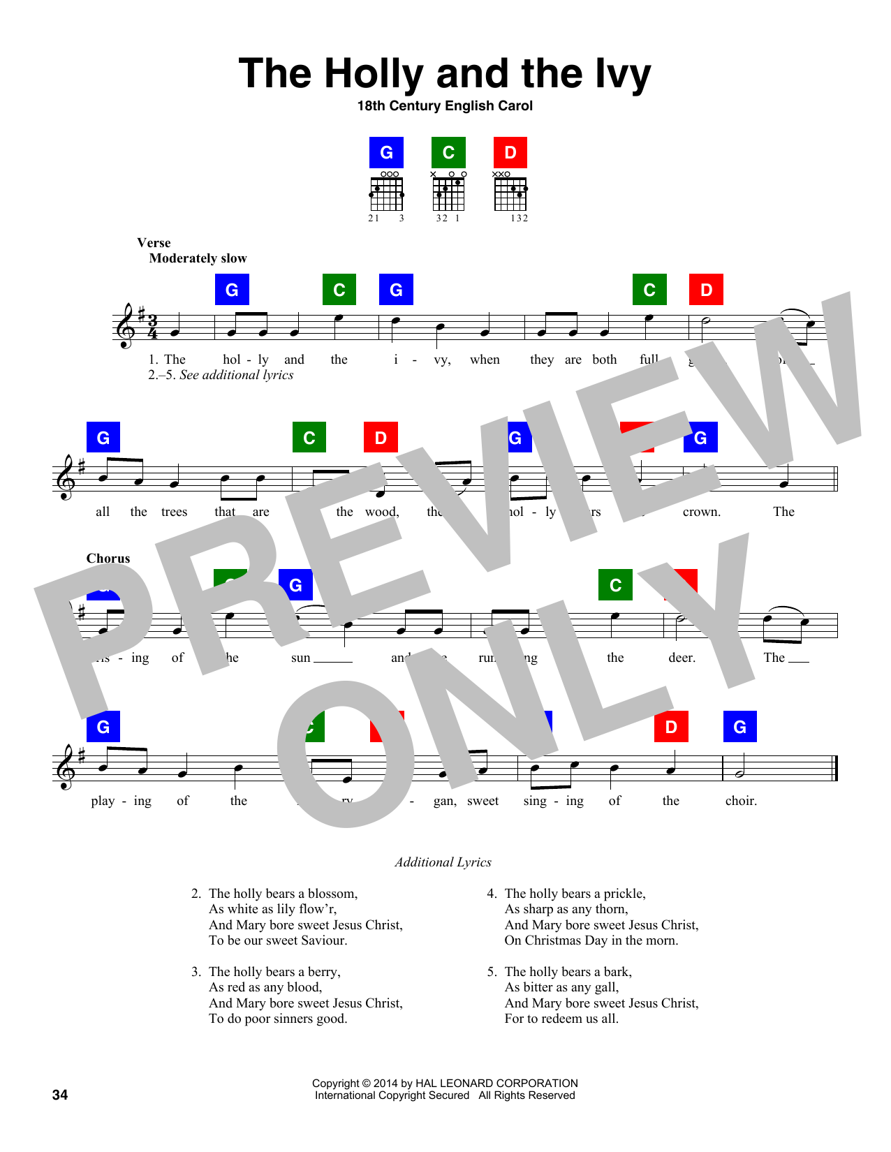 Produktbild zu: The Holly And The Ivy