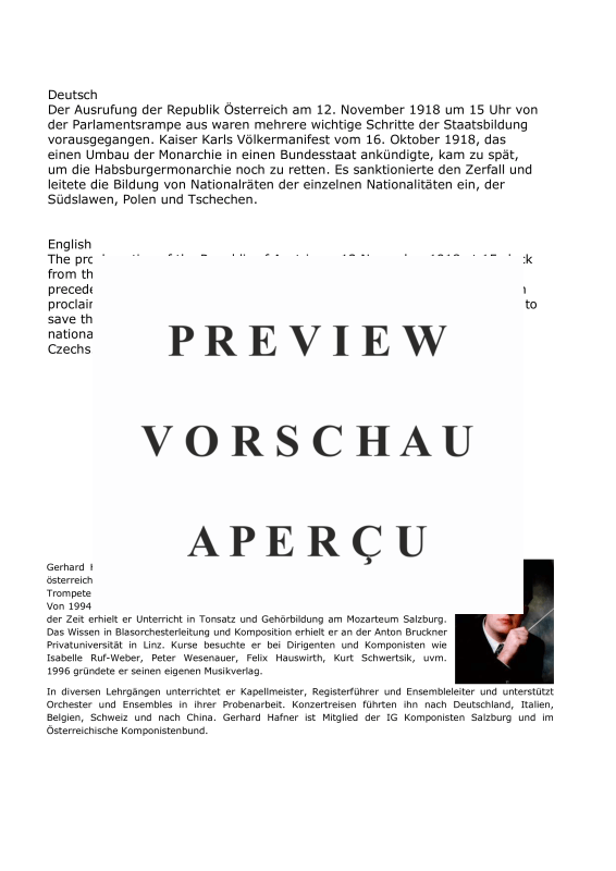 Product gallery: Page 5 of 11 Reipublicae Austria, , (large wind orchestra)