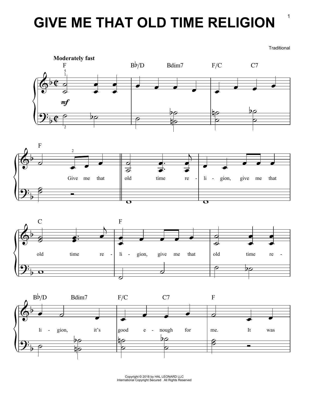 Produktbild zu: Give Me That Old Time Religion
