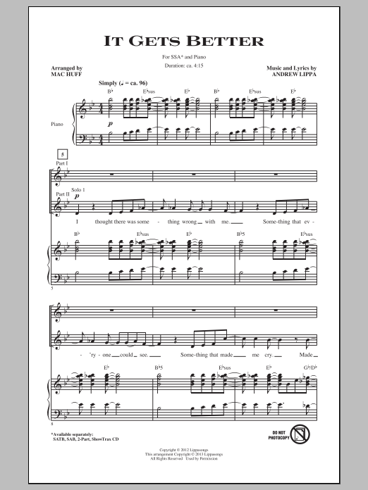 Produktgalerie: Seite 1 von 1 It Gets Better, Mac Huff, Chor