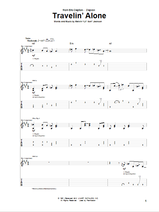 Product gallery: Page 1 of 1 Travelin' Alone, Eric Clapton