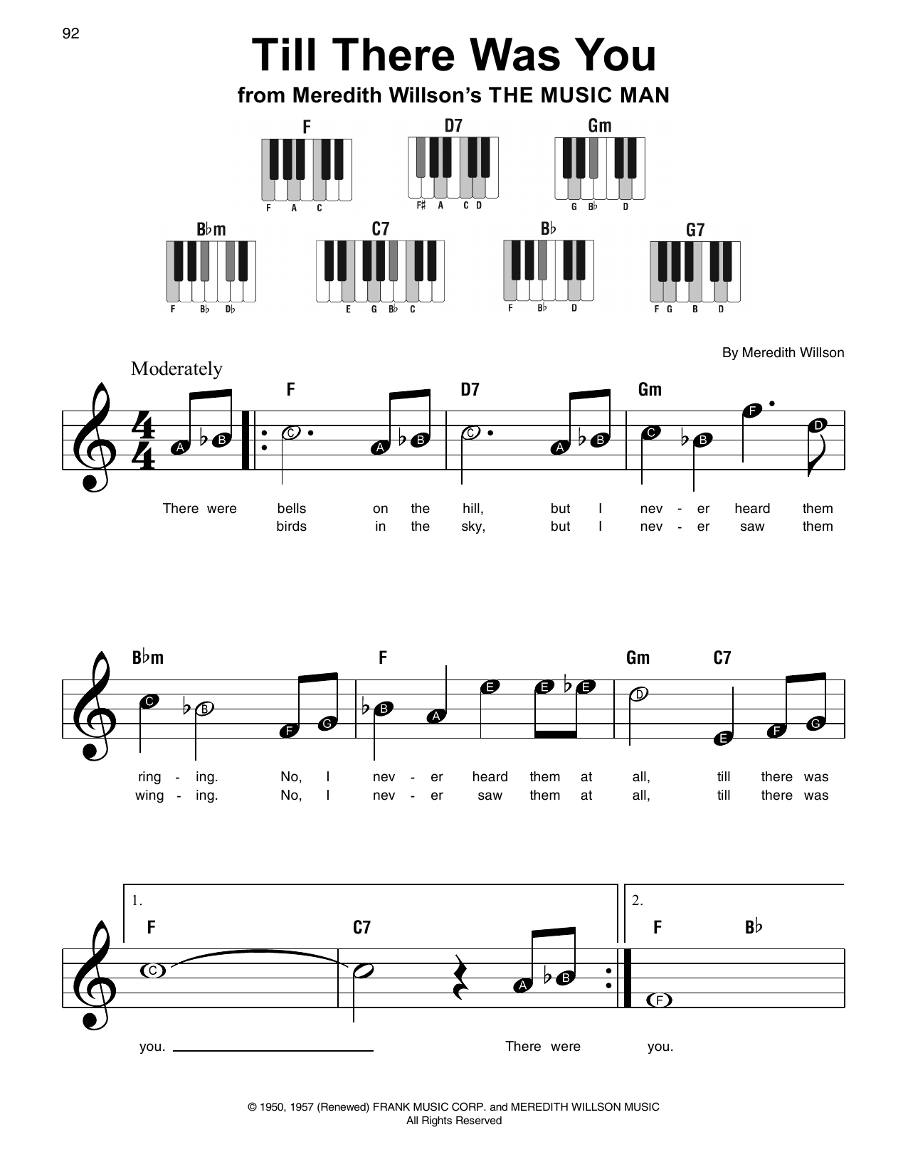 Produktgalerie: Seite 1 von 1 Till There Was You (from The Music Man), Meredith Willson, Klavier