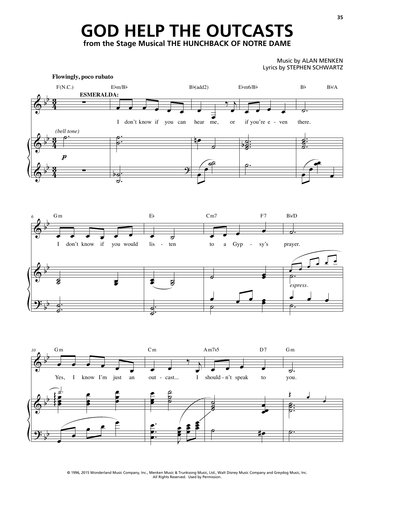 Produktbild zu: God Help The Outcasts (from The Hunchback Of Notre Dame: A New Musical)