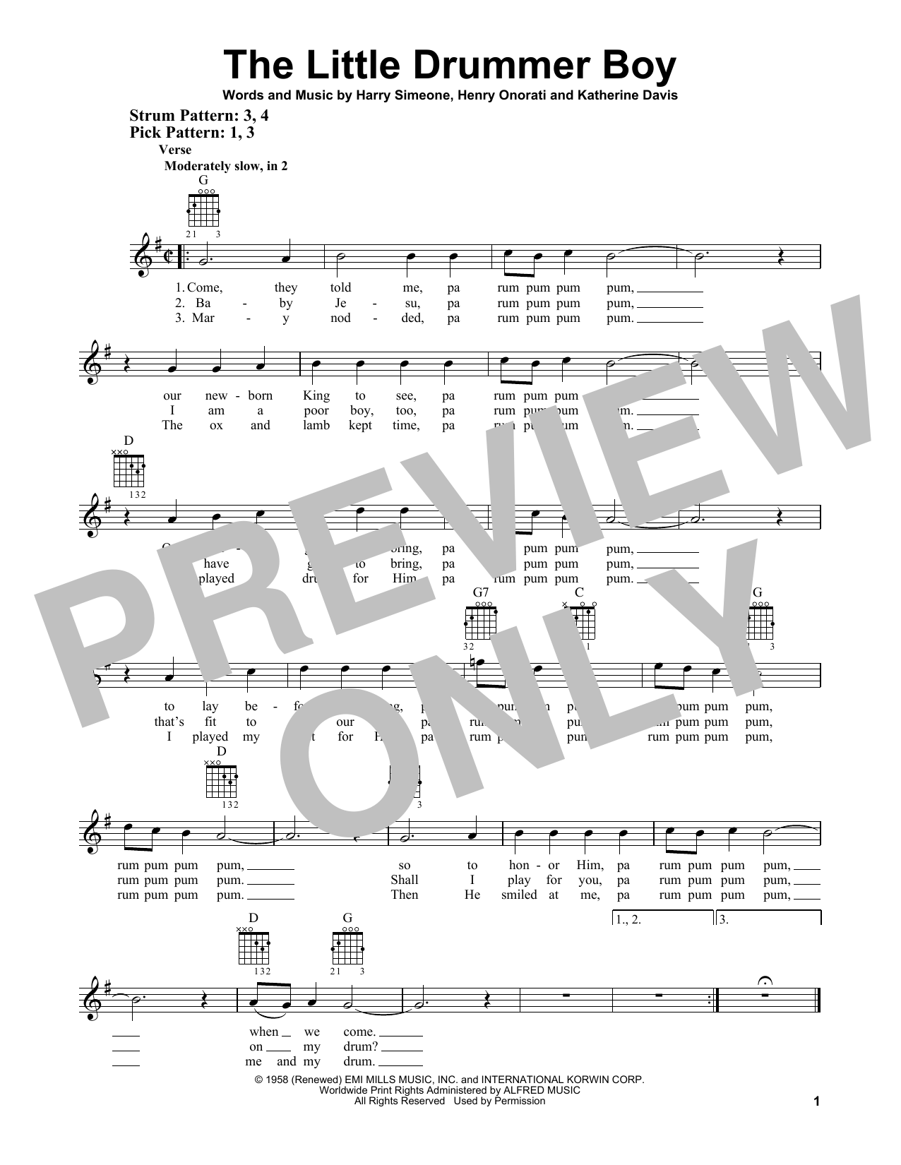 Produktgalerie: Seite 1 von 1 The Little Drummer Boy, Katherine Davis, Gitarre