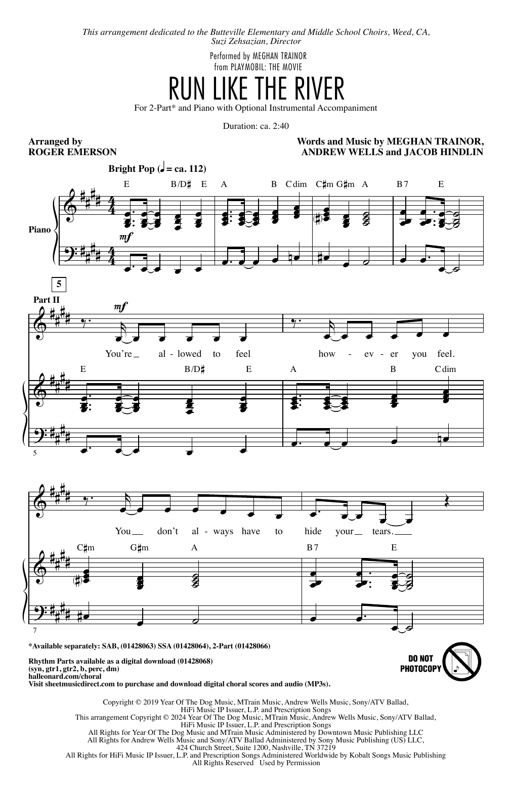 Product picture to: Run Like The River (arr. Roger Emerson)
