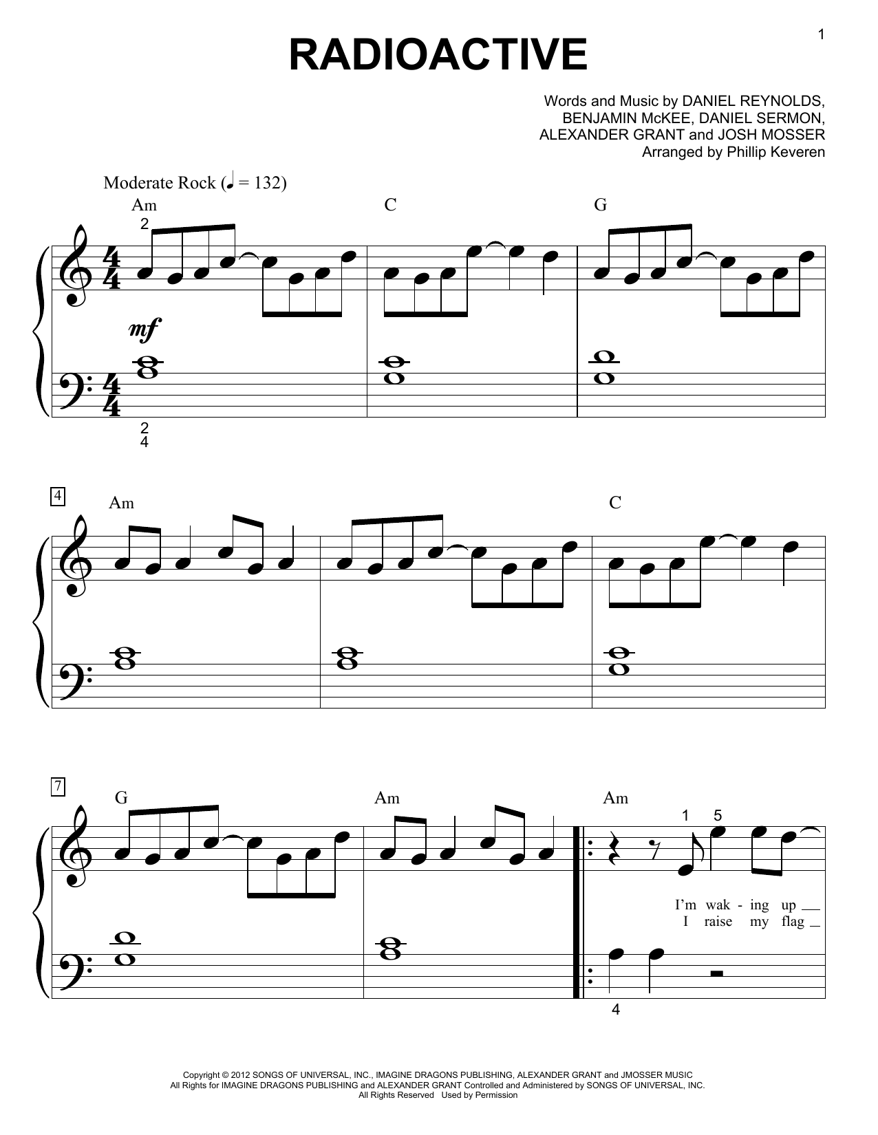 Produktbild zu: Radioactive (arr. Phillip Keveren)