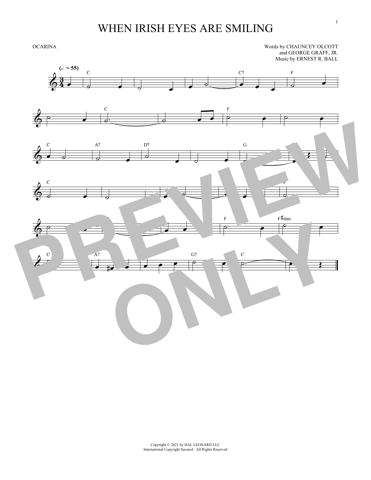 Produktbild zu:  When Irish Eyes Are Smiling (arr. Cris Gale) - Chauncey Olcott