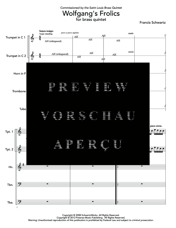 Produktgalerie: Seite 6 von 11 Wolfgang´s Frolics, , (Blechbläser Quintett)