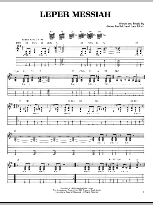 Produktgalerie: Seite 1 von 1 Leper Messiah, Metallica, Gitarre