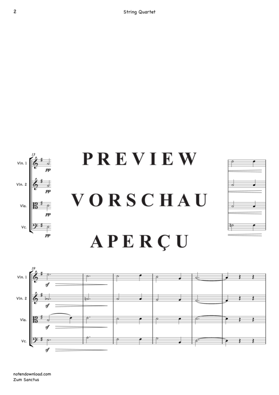 gallery: Zum Sanctus , , (Streicher Quartett)