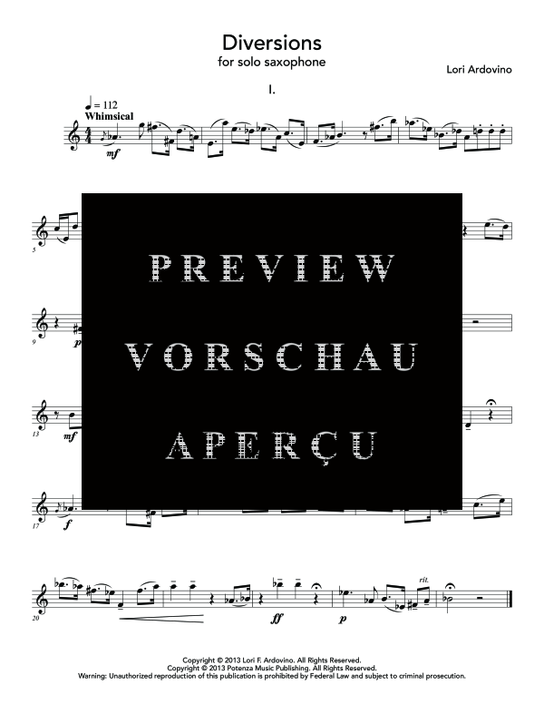 Product gallery: Page 5 of 9 Diversions, , (Saxophon Solo)