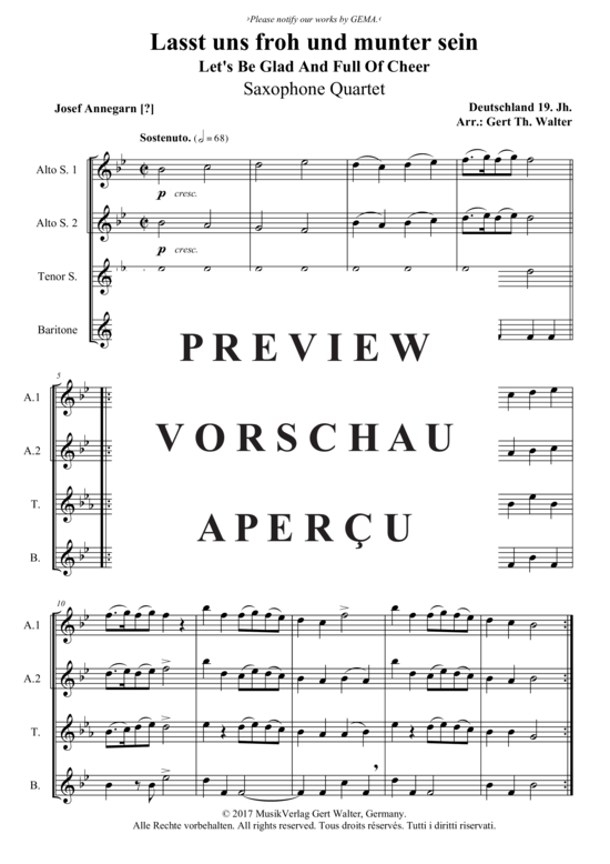 Lasst uns froh und munter sein 