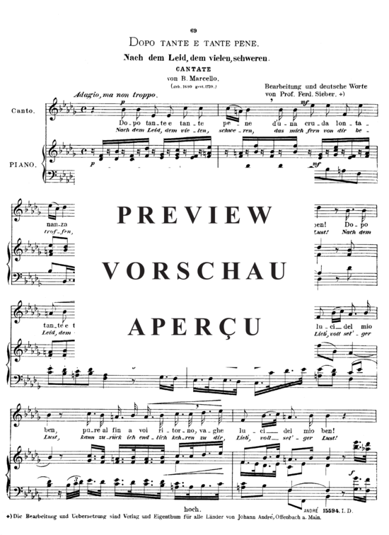 gallery: Dopo tante e tante pene , Sieber Ferdinand, (Gesang hoch + Klavier)