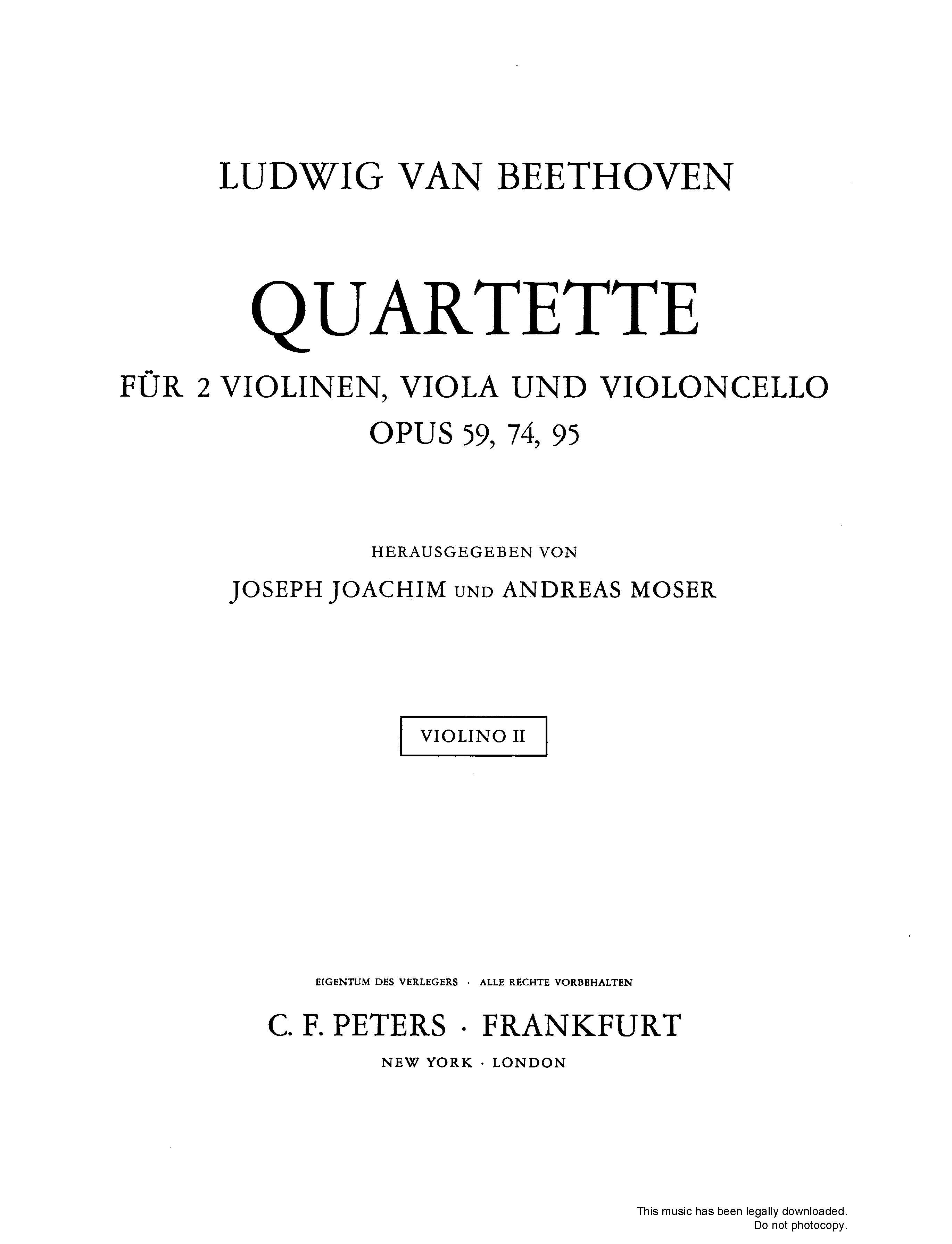 Produktbild zu: String Quartets Complete Vol.2 Opus 59. 74 and 95