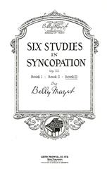 cover: Six Studies In Syncopation Op.55, Billy Mayerl, Klavier