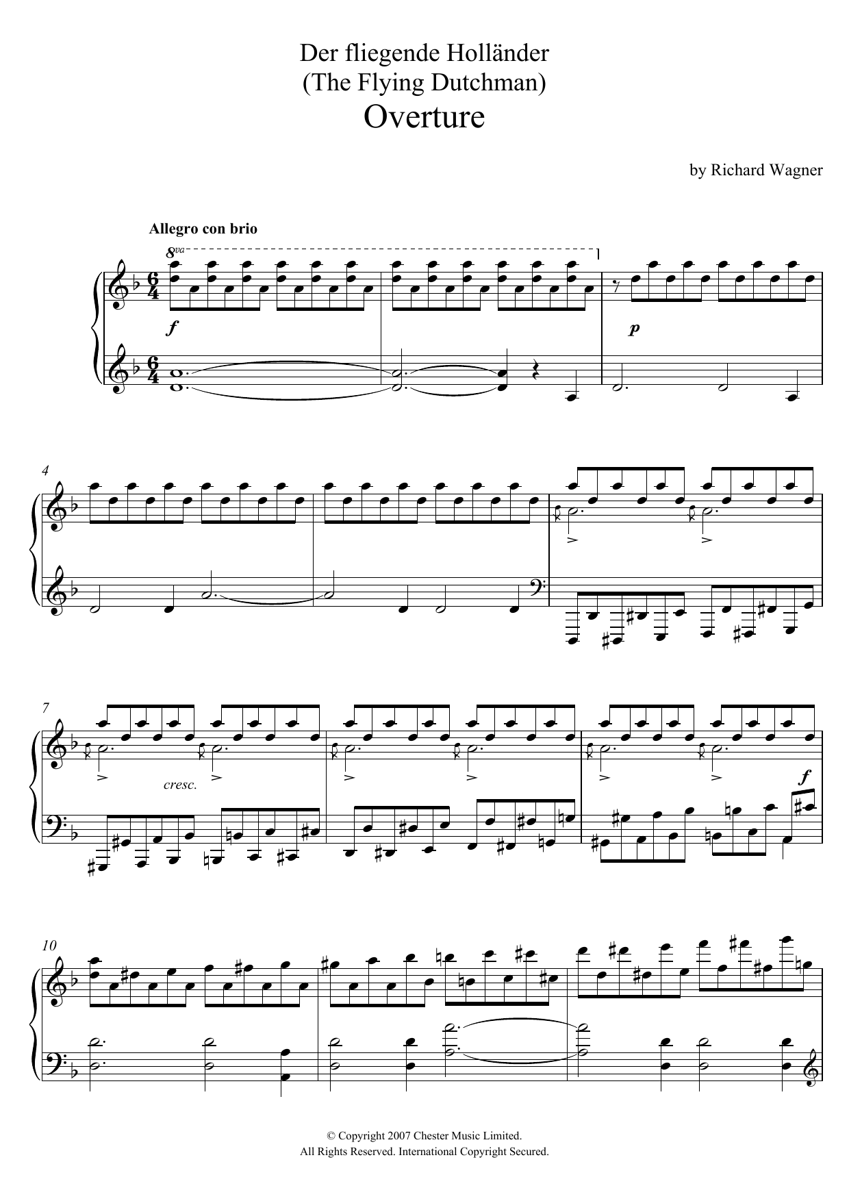 Product gallery: Page 1 of 1 Overture from The Flying Dutchman, Richard Wagner
