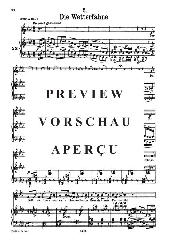 gallery: Die Wetterfahne D.911-2 (Winterreise) , ,  (Gesang tief + Klavier)