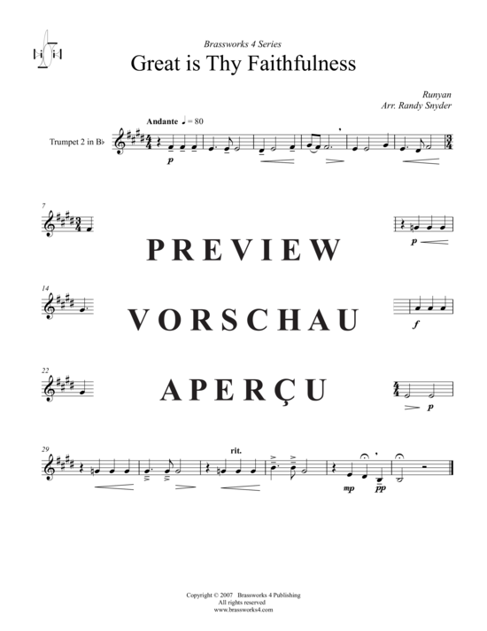 Produktgalerie: Seite 6 von 8 Great is Thy Faithfulness, , (2xTrompete in B, Horn in F, Posaune)