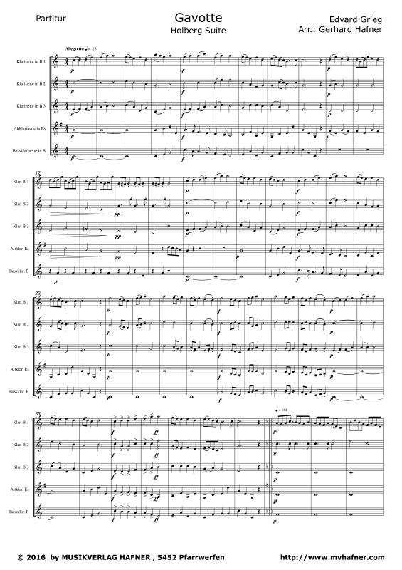 gallery: Gavotte, , (Clarinet Quintet)