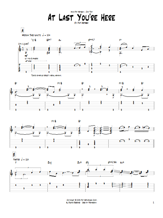 Product gallery: Page 1 of 1 At Last You're Here, Pat Metheny
