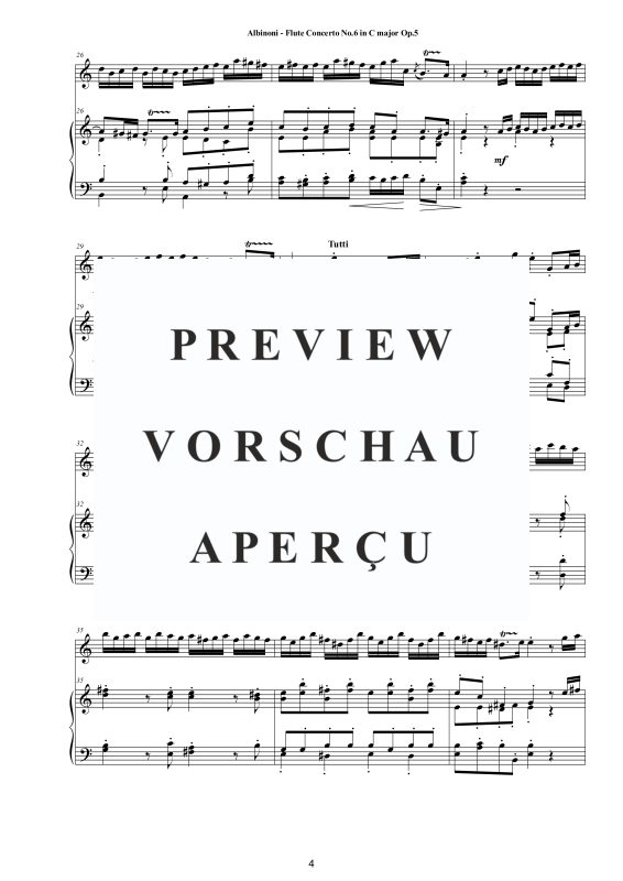 Product gallery: Page 5 of 11 Flute Concerto No.6 in C-Dur Op.5, , Flute and Piano/Harpsichord
