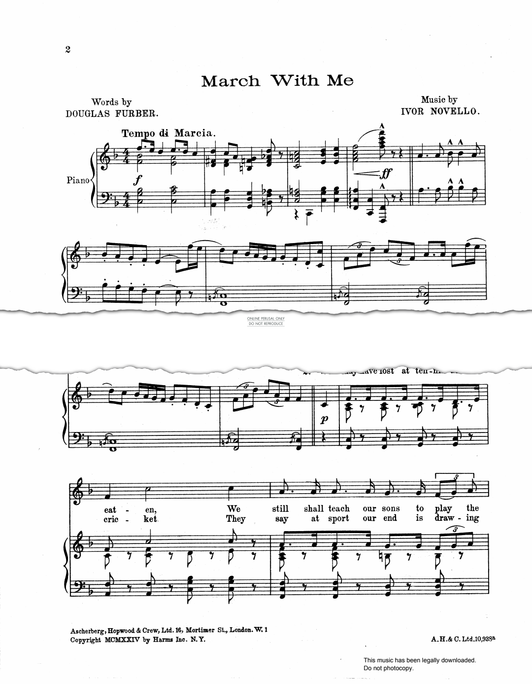 Produktbild zu: March With Me (from 'Charlot's Revue')